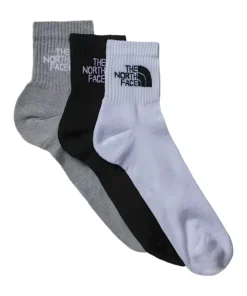 The North Face Unisex Socks 3 Pack Sport Cush Quarter Black Assorted