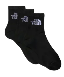 The North Face Unisex Socks 3 Pack Sport Cush Quarter TNF Black