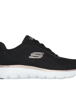 SKECHERS WOMENS FLEX APPEAL 5.0 UPTAKE BLACK/ROSE GOLD