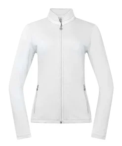 PURE GOLF WOMENS MIST SOFT MID LAYER JACKET - WHITE
