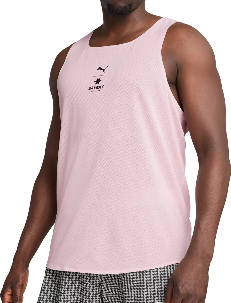 Puma X SAYSKY Mens Running Vest - Pink