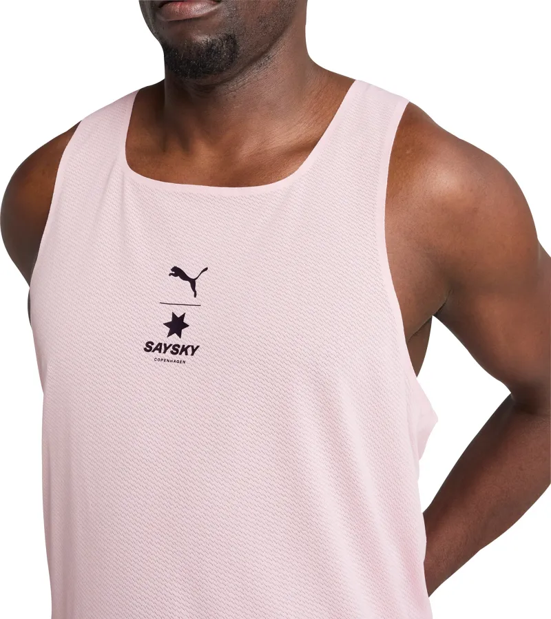 Puma X SAYSKY Mens Running Vest - Pink - Image 3