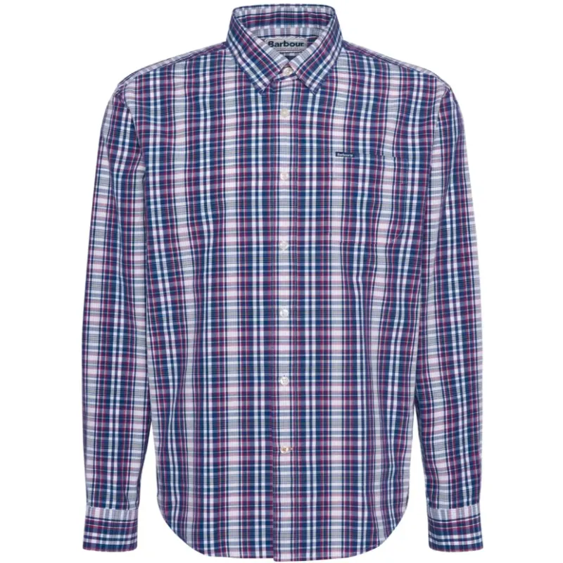 Barbour Mens Shirt Linford Relaxed Fit Navy - Image 2