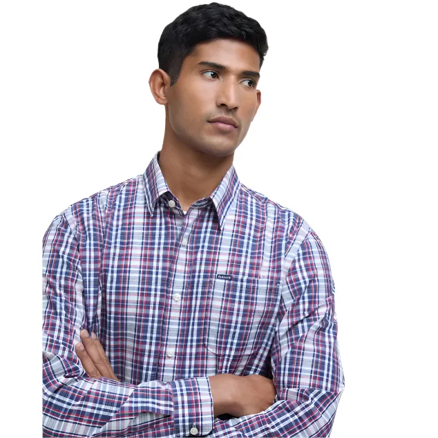 Barbour Mens Shirt Linford Relaxed Fit Navy - Image 3