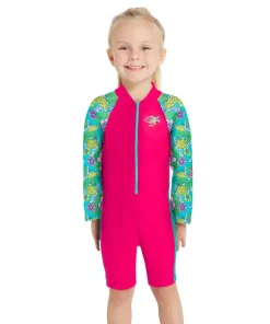 ZOGGS GIRLS  LONGSLEEVE ALL IN ONE TURTLES