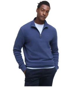 Barbour Mens Sweatshirt Pique Interlock Half Zip Oceana