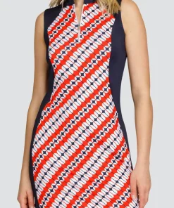 TAIL COVE LADIES DRESS NOTCHED COLLAR GALLERIA GEO