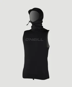 ONEILL THERMO-X SLEEVEESS TOP WITH NEOPRENE HOOD BLACK