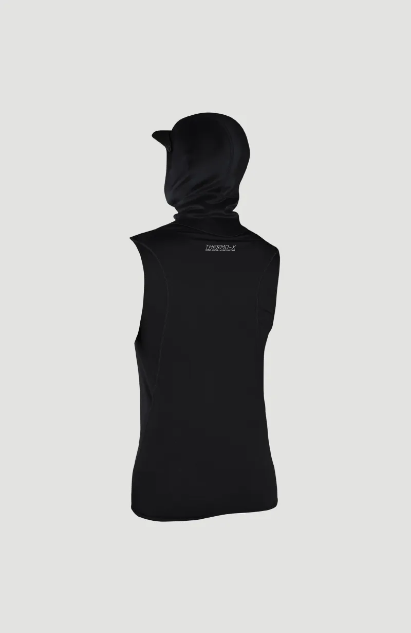 ONEILL THERMO-X SLEEVEESS TOP WITH NEOPRENE HOOD BLACK - Image 2