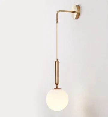 Poiret Series Brass & Glass Globe Hanging Wall Lamp - Final Sale - Image 2