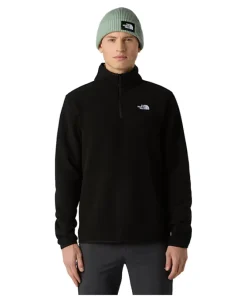 North Face Mens Glacier 1/4 Zip Fleece Black