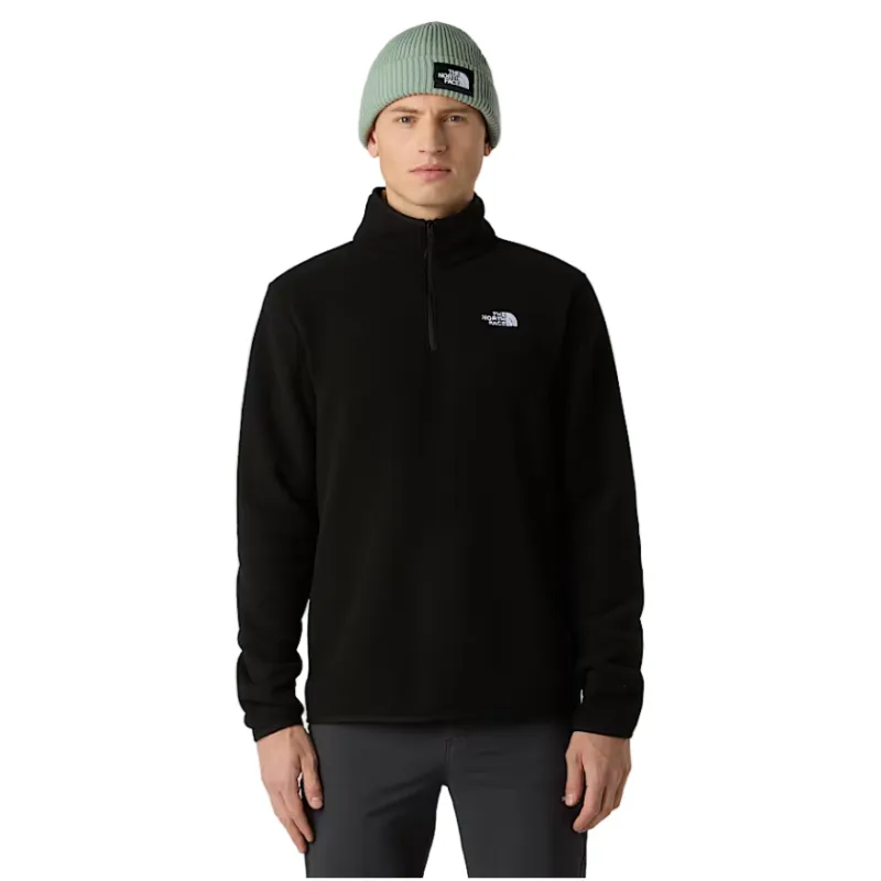 North Face Mens Glacier 1/4 Zip Fleece Black