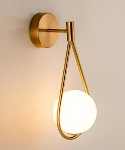 Loop Brass and Sphere Sconce - Final Sale
