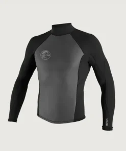 ONEILL MENS O'RIGINAL 2/1MM NEOPRENE BACK ZIP WETSUIT JACKET - BLACK