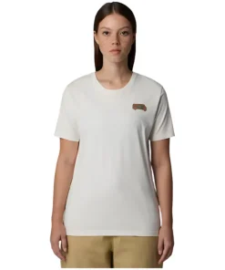 The North Face Womens Tee SS Greet Outdoors Graphic White Dune
