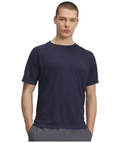 Under Armour Mens T-Shirt Tech Textured Downpour Grey/Black