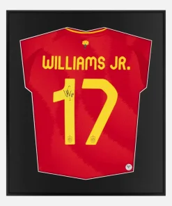 Framed Nico Williams Signed Shirt, Spain Euro Final 2024 [Lite]