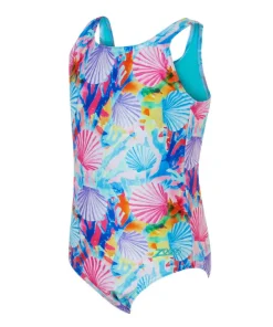 ZOGGS GIRLS CRAZY CALM SCOOP BACK MULTICOLOURED