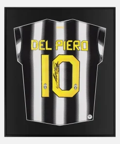 Framed Del Piero Signed Shirt, Juventus Home [Lite]