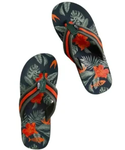 WEIRDFISH MENS DERWENT PRINTED NAVY FLIPFLOPS