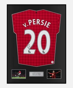 Framed Robin Van Persie Signed Manchester United Shirt Home 2012-13 [Classic]