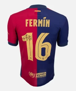 Fermin Lopez Signed Barcelona Shirt 2024-25 Home [16]