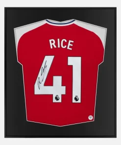 Framed Declan Rice Signed Shirt, Arsenal Home[Lite]