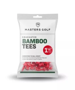 MASTERS BAMBOO GRADUATED TEES RED 1 1/4 RED (BAG OF 25)