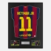 Framed Neymar Signed Barcelona Shirt 2014-15 Home [Classic]