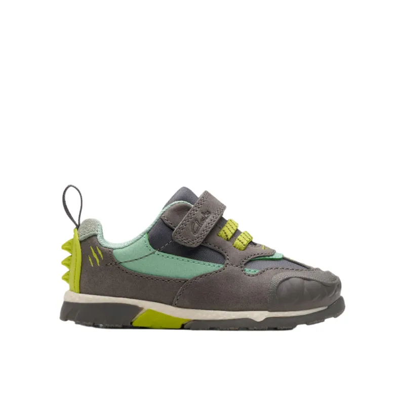 Clarks Boys Trainer Steggy2 Park T Grey/Green