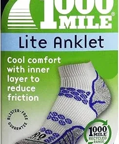 1000MILE LITE ANKLET REPREVE SILVER/ROYAL