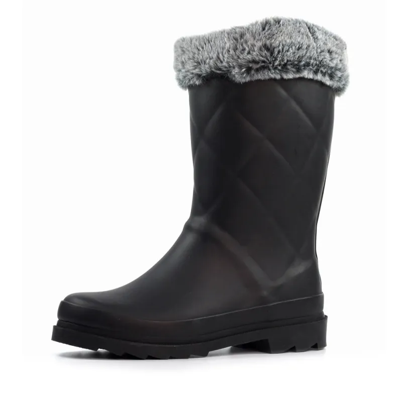 Lazy Dogz Womens Wellington Boots ELZ007 Norway Black - Image 3