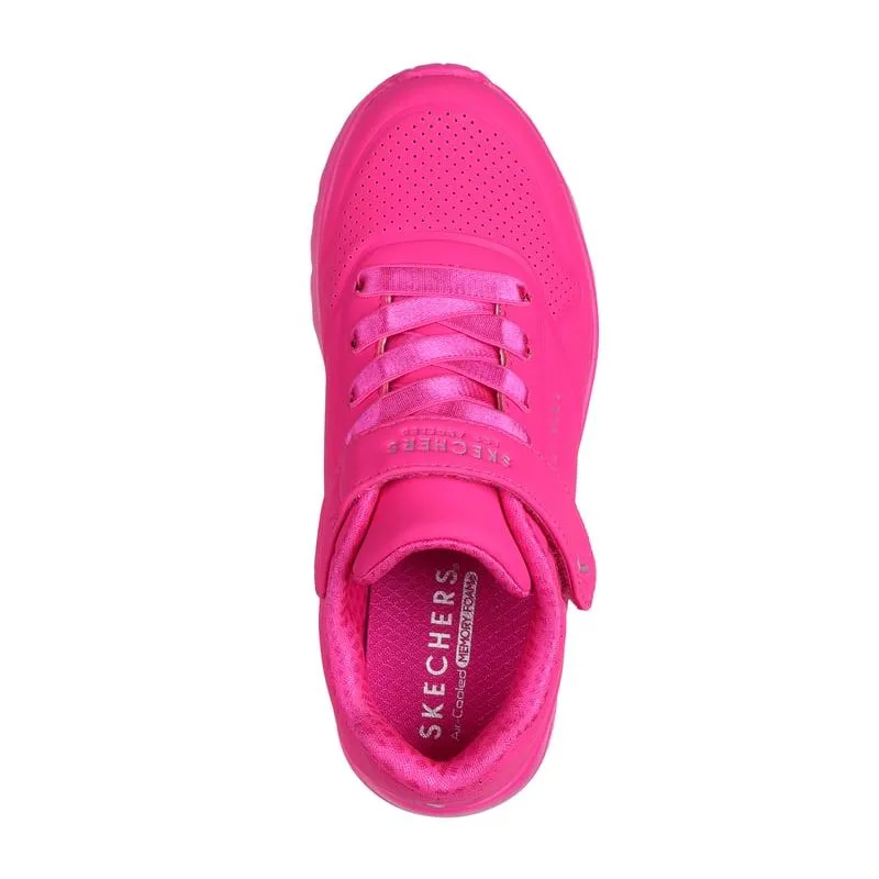 Skechers Girls Trainer Uno Lite Hot Pink - Image 3