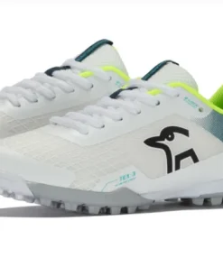 KOOKABURA JUNIOR KC 5.0 RUBBER CRICKET SHOE - WHITE/TEAL