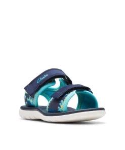 Clarks Boys Sandal Surfing Tide T Navy/Turquoise