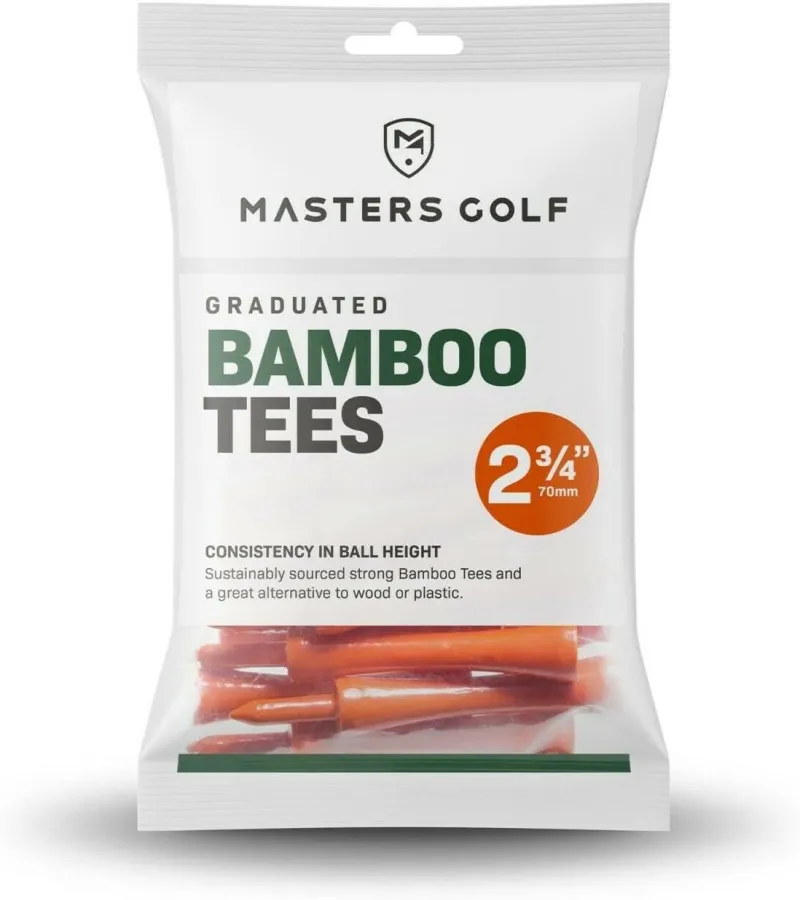 MASTERS BAMBOO GRADUATED TEES ORANGE 2 3/4 (BAG OF 20)