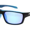 DIRTY DOG AXLE SATIN BLACK CRYSTAL BLUE/GREY MIRROR POLARISED SUNGLASSES