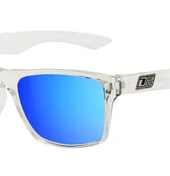 DIRTY DOG VENDETTA CRYSTAL GREY/BLUE FUSION MIRROR POLARISED SUNGLASSES