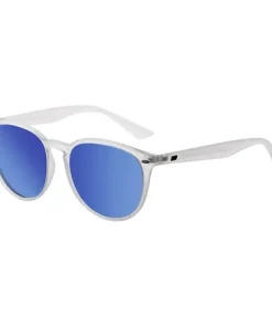 DIRTY DOG RACOON SATIN CRYSTAL GREY/ICE BLUE MIRROR POLARIZED SUNGLASSES