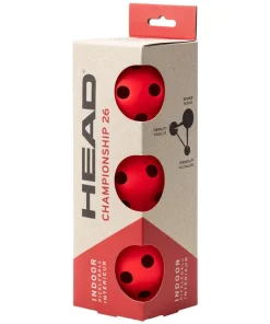 HEAD CHAMPIONSHIP 26 INDOOR PICKLEBALL 3 PACK RED