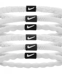 NIKE FLEX HAIR TIES WHITE - 6 PACK