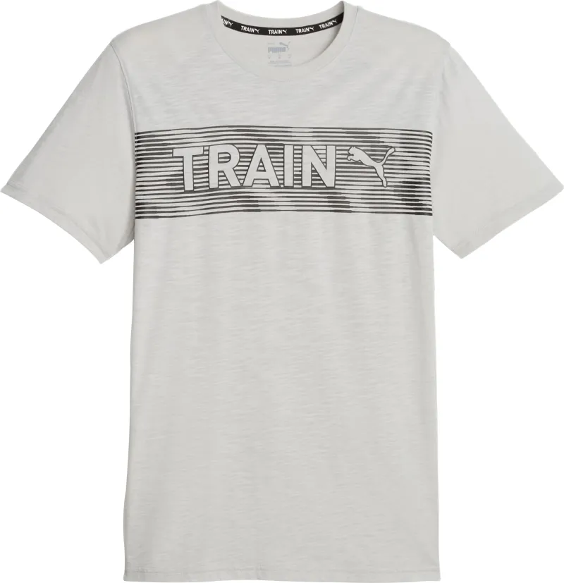 Puma Concept Graphic Short Sleeve Mens Training Top - Grey - Image 3
