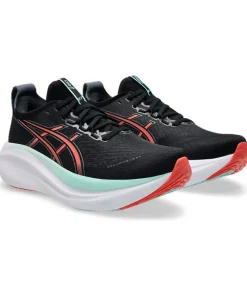 Asics Mens Trainer Gel-Nimbus 27 Black/Coral Reef