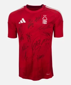 Squad Signed Nottingham Forest Shirt 2024-25 Home [13 Autographs]