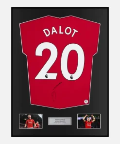 Framed Dalot Signed Manchester United Shirt Home [Classic]