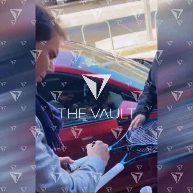 Rafael Nadal Signed Tennis Racket Artengo TR160 Blue - Image 2