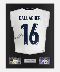 Framed Conor Gallagher Signed England Shirt Euro 2024 [Classic]