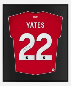 Framed Ryan Yates Signed Shirt, Nottingham Forest Home [Lite]