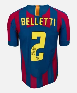 Juliano Belletti Signed Barcelona Shirt 2005-06 Home Final [2]