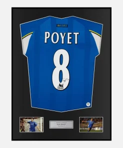 Framed Gus Poyet Signed Chelsea Shirt 1997-99 Home [Classic]